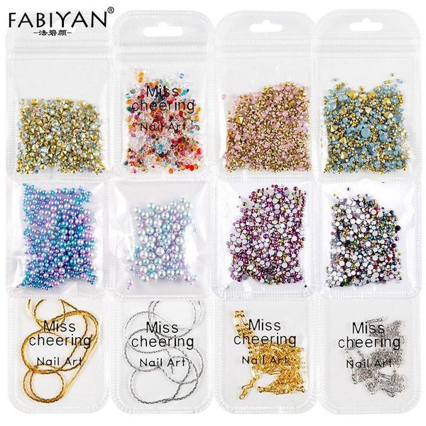 

mixed jewelry accessories decoration rhinestone ab crystal acrylic pearl metal diy design 3d tips nail art manicure tool gem1, Silver;gold