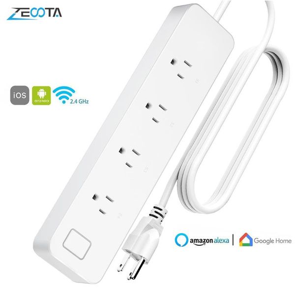 

smart power plugs wifi strip usb outlet surge protector us plug sockets switch individually remote control work with alexa google home