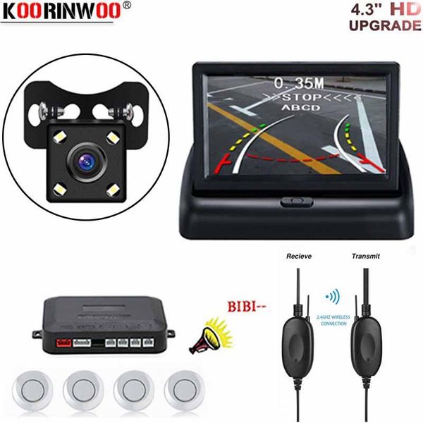 

car rear view cameras& parking sensors koorinwoo wireless dynamic trajectory reverse camera foldable monitor auto accessories sensor radar a