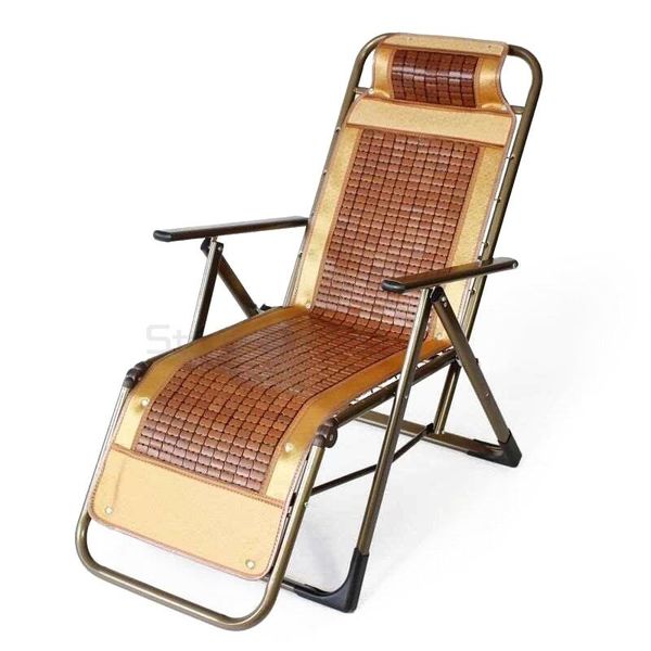 

camp furniture recliner folding cool rattan chair bamboo lunch break rocking couch