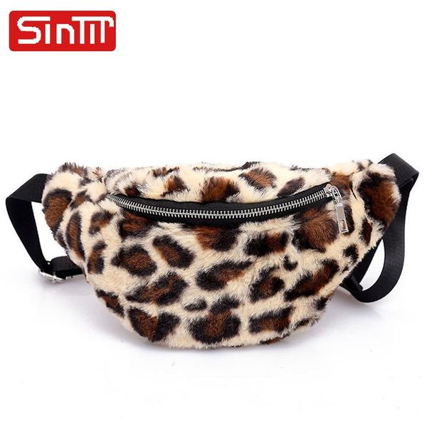 

waist bags women leopard luxury design bag fashion belt travel pack soft velour wallet vintage lady fanny