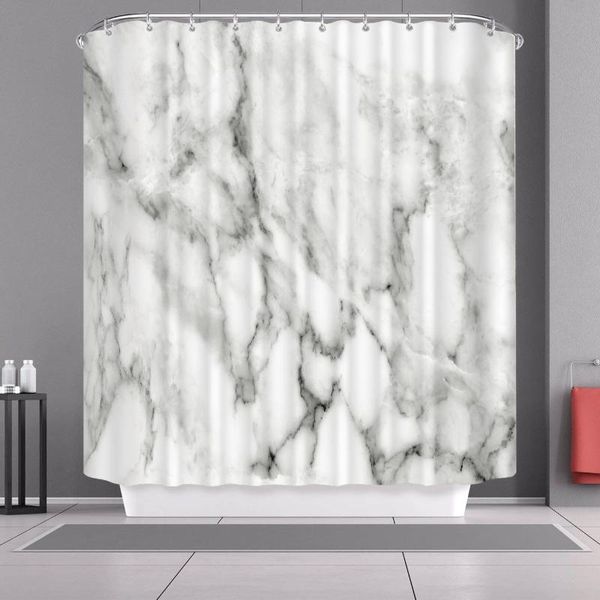 

lanke shower curtain marble pattern,printing waterproof for toilet bathroom home decor, 12pcs hooks,180*180cm curtains