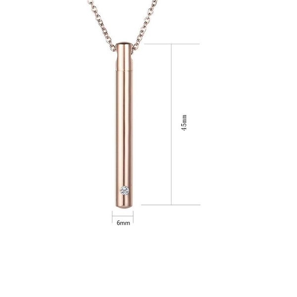 

pendant necklaces hollow tube ashes keepsake men stainless steel pendants for women 20" chain casual jewelry, Silver