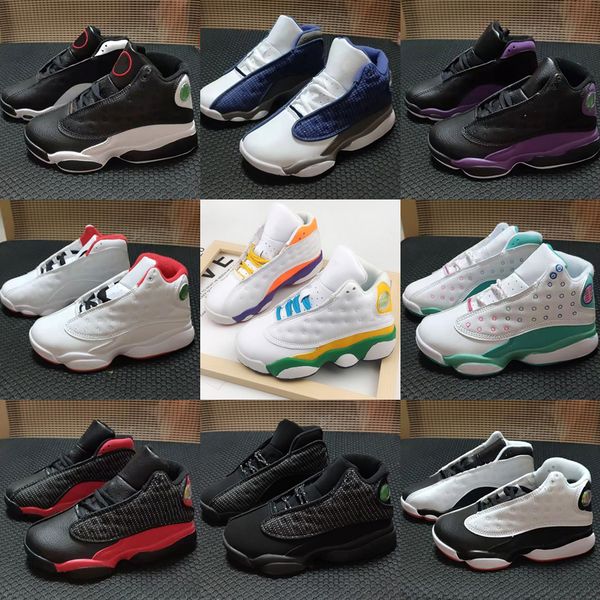 

basketball shoes jumpman 7 13s little chilredn baby playground true red toddlers bred flint small kids newborn infant 13 7s big boy girl aur, White;red