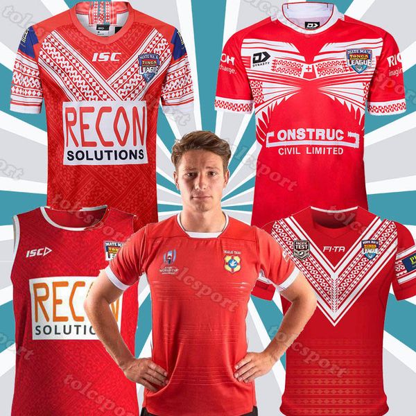 

2019 tonga rugby league home jersey size s-3xl print name and number quality, Black;gray