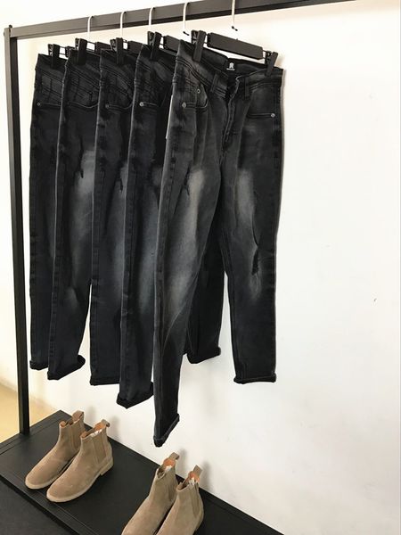 

black multicolor paint jeans slim skinny fit stretch jean men streetwear, Blue
