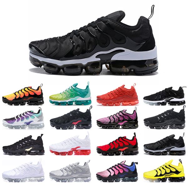 

plus running shoes mens womens triple white bumblebee bred core black dmp sunset blue fury zebra aurora green psychic pink lime cool grey si, White;red