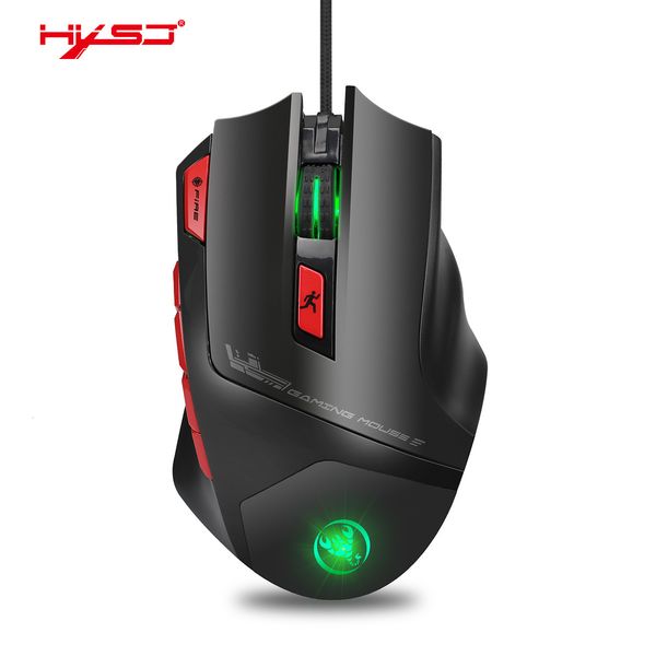

mices mouse the hxsj s800 macro definition game can emit light with 9 buttons, and height reach 6000dpi