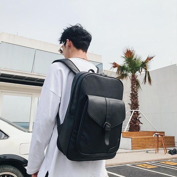 

backpack tidog simple leather casual fashion street