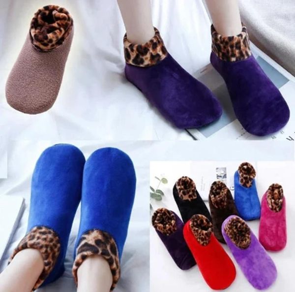 

christmas decorations women's winter warm leopard bed non slip home indoor non-slip thermal socks decoration noel year kerst natal navi