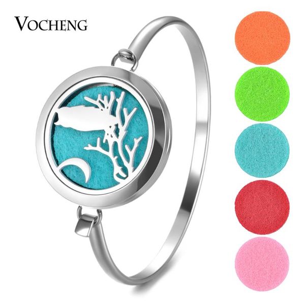 

charm bracelets perfume diffuser locket bracelet 316l stainless steel bangle halloween magnetic randomly send 10pcs oil pads as gift va-728, Golden;silver