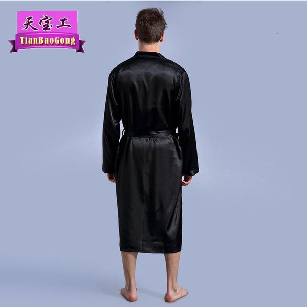 

men's sleepwear robe man pure color robes loose big yards long sleeve smooth bathrobe ropa hombre pijama masculino men pehn, Black;brown