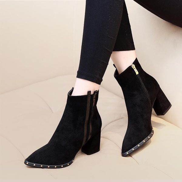 

boots the latest black high-heeled, pointed and suede for winter 2021