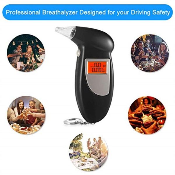 

alcoholism test professional digital alcohol breath tester breathalyzer analyzer detector keychain breathalizer breathalyser lcd screen