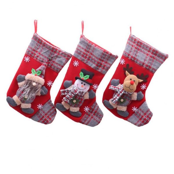 

christmas decorations year 2021 stockings eco-friendly fadeless cloth 3d embroidered hanging xmas snowman decoration for home