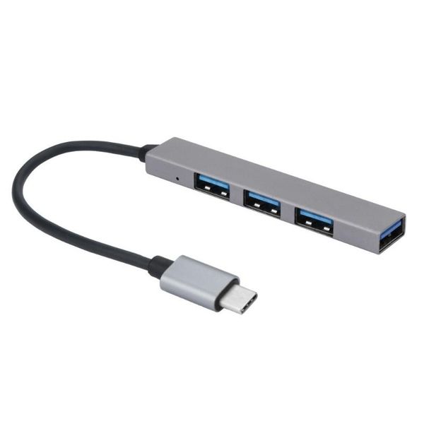 

hubs type-c to 4 usb hub expander ultra-thin mini portable 4-port 3.0 dock compatible for pc lapnotebook receive