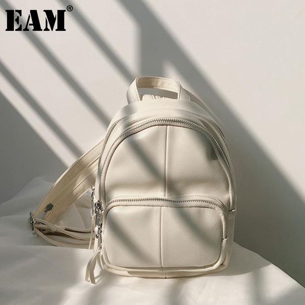 

[eam] women dual-use package cute chest bag pu leather personality all-match travel backpack fashion tide 2021 18a2829
