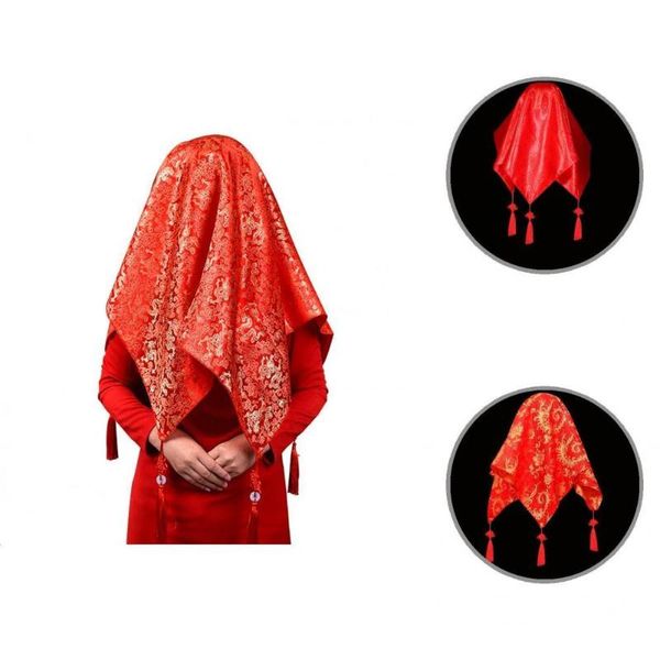 

party favor fancy wedding veils smooth chinese style square traditional glossy