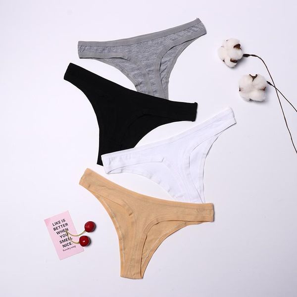 

women's panties g-string cotton underwear female underpants solid color comfort t-back lingerie ladies plus size xl-3xl thong, Black;pink