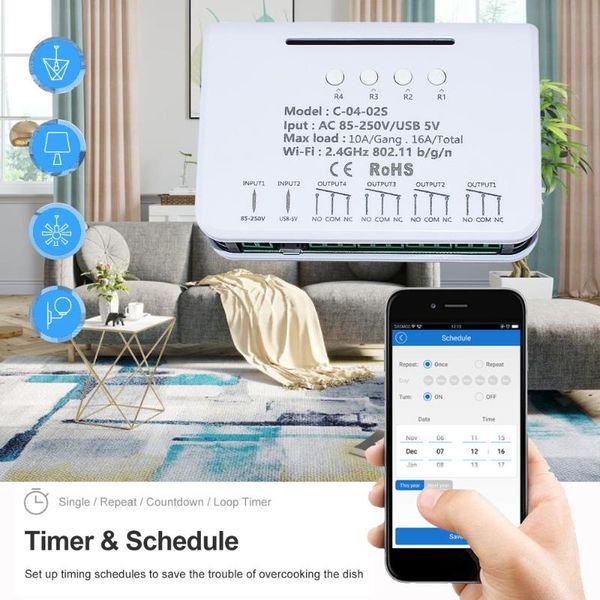 

smart home control dc 5v 12v 24v 32v ac110v 220v ewelink wifi switch wireless relay,inching module for door access automation