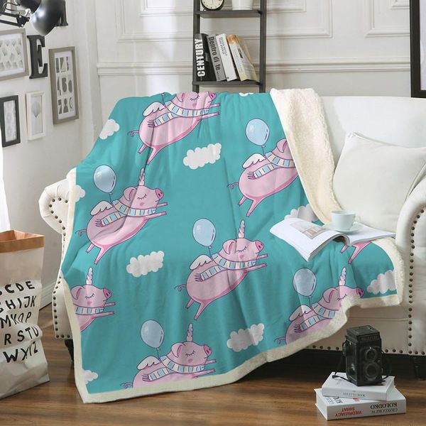 

blankets pig series cashmere blanket, sofa nap air conditioner blanket