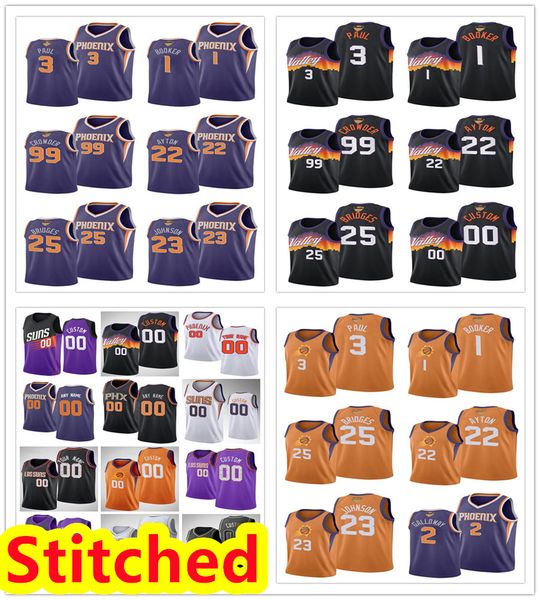 

stitched finals basketball jerseys chris paul 3 devin booker 1 deandre ayton 22 jae crowder 99 dario saric 20 mikal bridges 25 cameron johns, Black;red