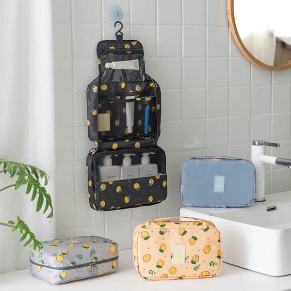 

travel wash bag large capacity waterproof make up cosmetic pouch with hook hanging bathroom toiletries organizer women handbag bags & cases