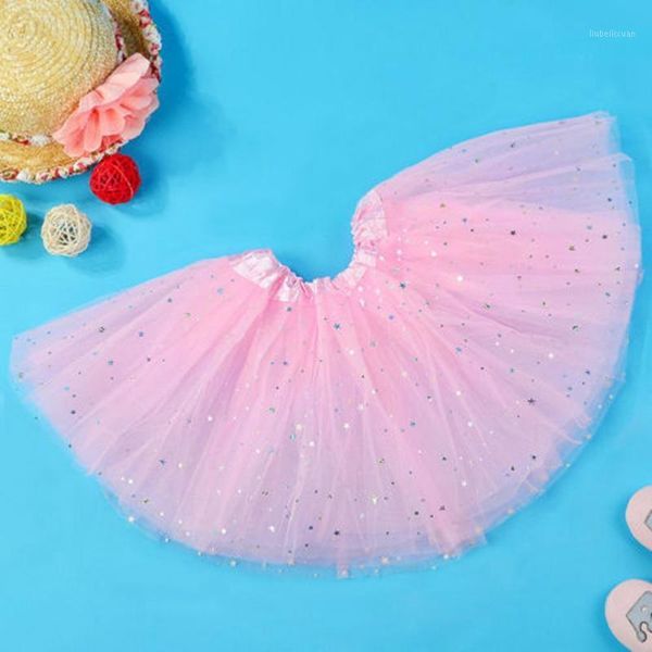 

skirts baby tutu skirt girls star chiffon tulle 3 layers pettiskirt girl dance princess kids party1, Blue