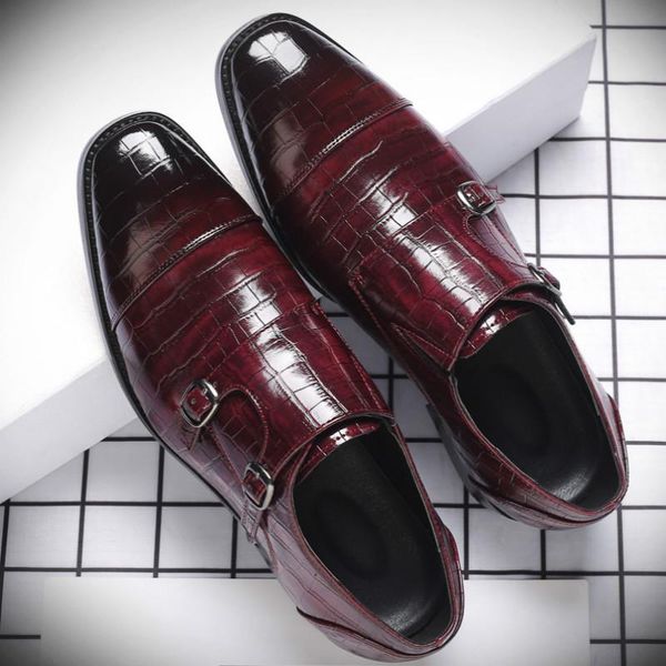 

dress shoes 2021 spring summer mens formal casual vintage loafers business party wedding oxfords breathable leather, Black