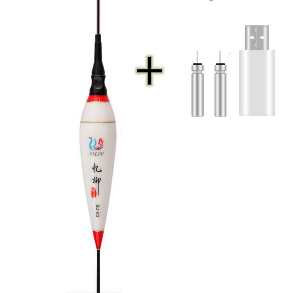 

fishing accessories universal smart led light float flashing buoy luminous plastic vertical day night drift