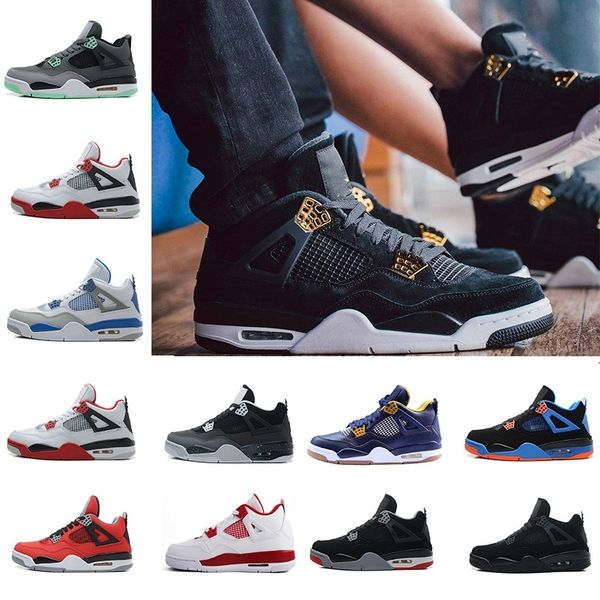 

4 4s mens basketball shoes motosports blue fire red white cement pure money toro bravo bred cavs alternate 89 sports sneakers trainers