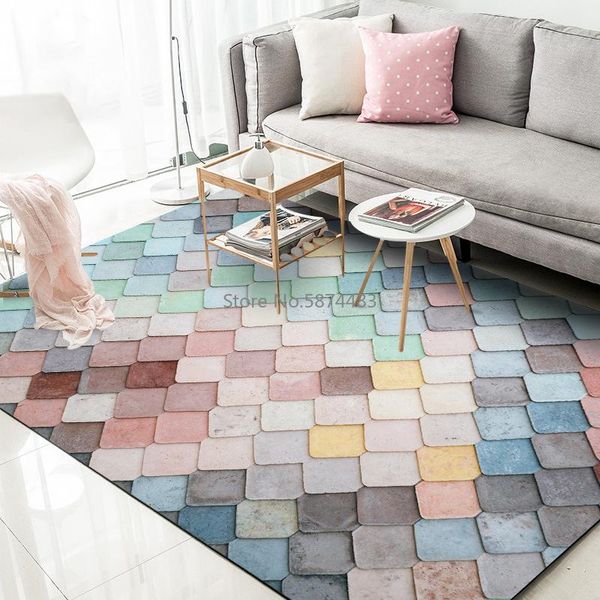

carpets 200*300cm modern girl sweet macaron color living room bedroom kitchen bedside carpet floor mat customization