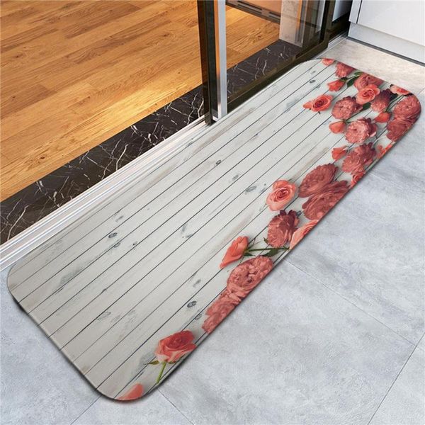 

carpets 40x60cm 3d floral door mat coral fleece floor carpet anti slip kitchen absorbent bathroom rugs living room doormats