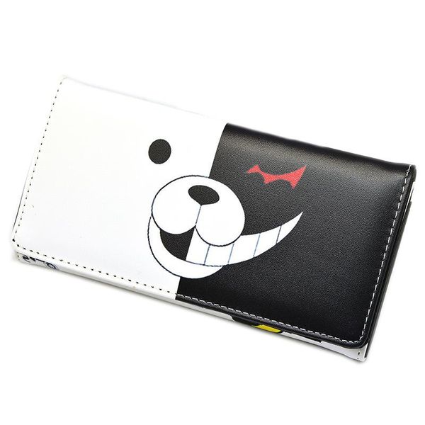 

wallets danganronpa dangan ronpa cosplay monokuma wallet pu leather purse clutch money long coin, Red;black