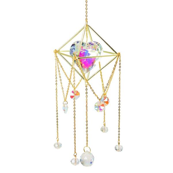 

decorative objects & figurines love heart crystal prisms hanging rainbow chaser lighting accessories for window curtains pendant home garden