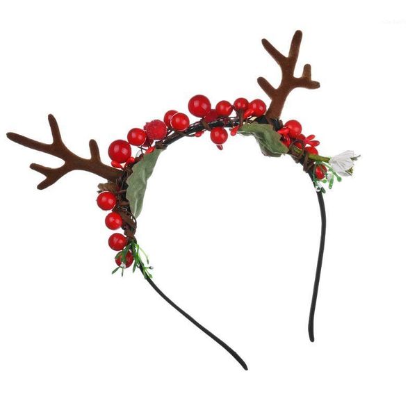 

christmas decorations red antler headdress deer horn tree branches headband cosplay party diy xmas gift decoration po pography props