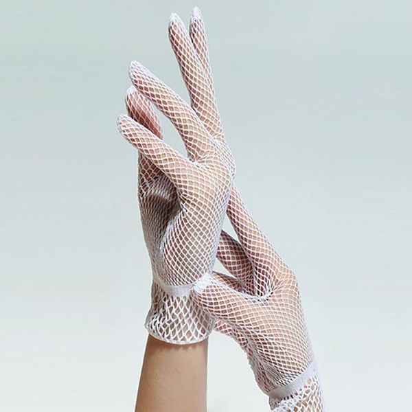 

other event & party supplies women black white summer uv-proof driving gloves mesh fishnet lace mittens full finger girls fashion handwear