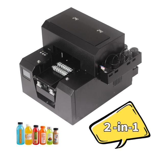 

printers a4 uv all-in-one inkjet printer with heightened printing platform for bottle/mobile phone case/gift box/lighter