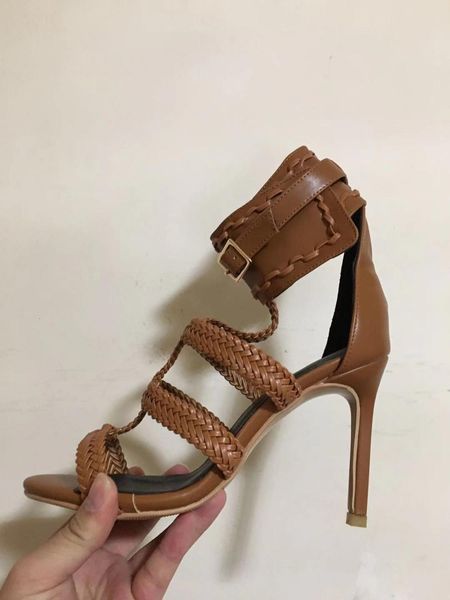 

sandals ol' fashionable female stiletto high heels nice open toe black brown party shoes and more size 5-15 e7i1