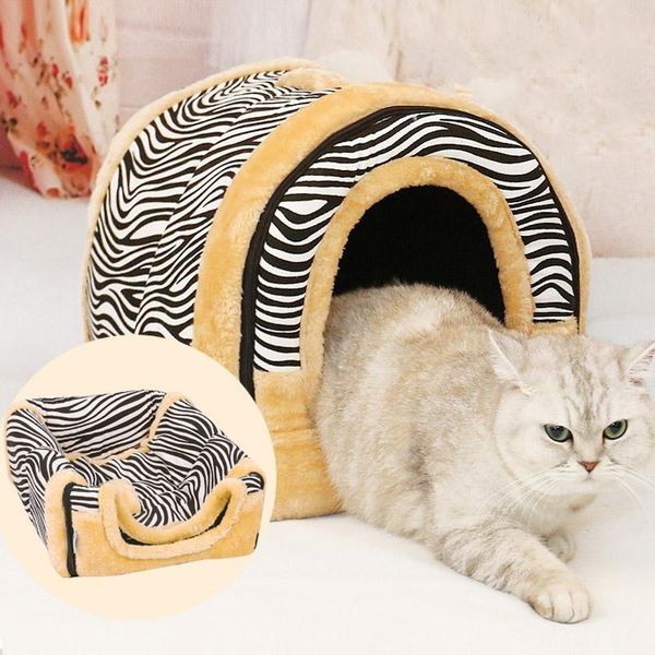 

cat beds & furniture heypet coral fleece bed pet house soft short plush mat dog for small dogs cats nest winter warm puppy