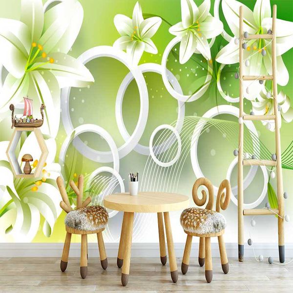 

milofi 3d custom wallpaper flower music note house background wall wallpapers