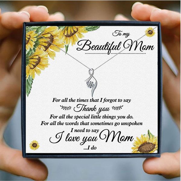 

elegant retro necklace women choker mother's day gift jewelry zircon unique hollow pendant necklaces to mom birthday, Silver