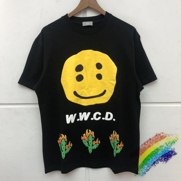 

men's t-shirts 2021ss cpfm wwcd male shirt woman cactus w.c.d. foam printing short kanye, White;black