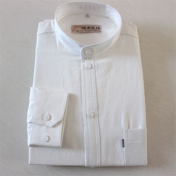 

autumn and winter denim cotton solid collar long sleeve plain men's single shirt, White;black