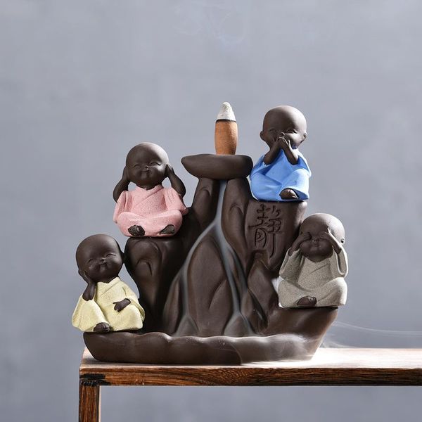 

sachet bags the little monk censer creative home decor small buddha incense holder backflow burner use in gifts drop