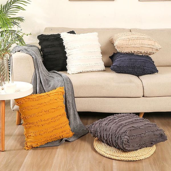 

pillow case 45*45 square cover pillows decorative home decor stripe cushion for living room bedroom sofa decoration