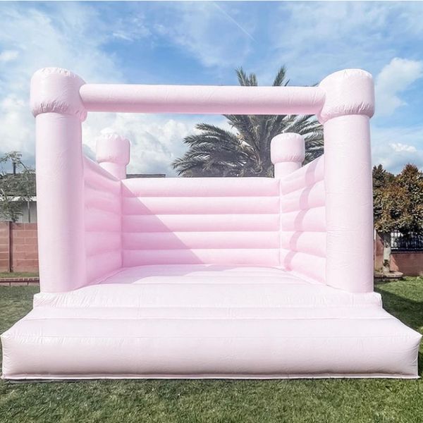 Colore commerciale Bounce House Wedding Gonfiabile Bianco Castello rimbalzante colorato pieno in PVC Case Bouncer Combo con ventilatore Per