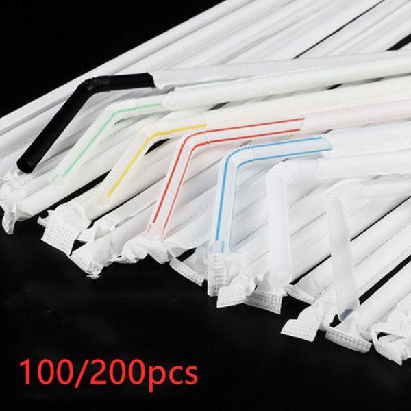 

drinking straws 200pcs straw birthday celebration non toxic wedding accessories colored party pp disposable bendable