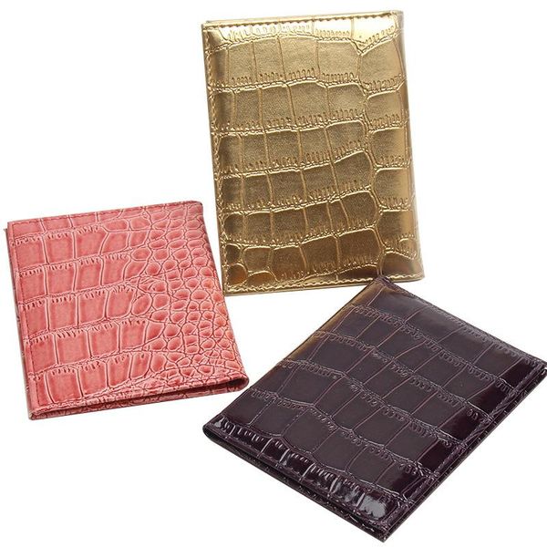 

card holders crocodile pattern pu leather holder id protection cover case passport school supplies cash clip pouch money pocket, Brown;gray