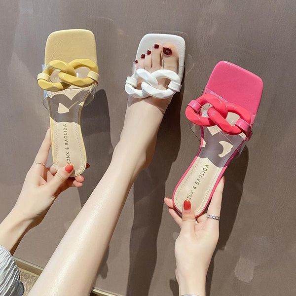 

slippers fashion summer women slipper sandals open toe slip on thin heels casual slides outdoor beach shoes ladies flip flops, Black